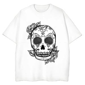 customize High Quality Mens Cotton <b>Tshirts</b> Custom logo Rhinestone <b>Skull</b> Print Rhinestone Stylish t Shirts Men By RSW - Product Image 3