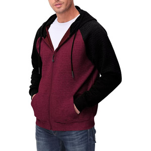 Sudadera con capucha en blanco y cremallera completa básica de forro polar grueso y de primera calidad al por mayor, sudaderas de mezcla de algodón de diseño personalizado para hombre para invierno - Product Image 1