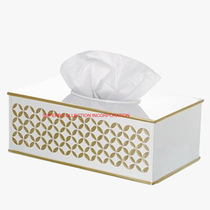 Elegance Gold Metal Rectangular Tissue <b>Box</b> Napkin Holder Wholesale Decorative Home Hotel Organizer Handmade On-Sale - Product Image 4
