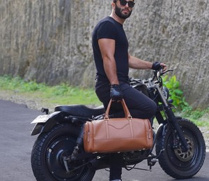 Bolsa de Viaje de Cuero Genuino para Hombre, Bolsa de Fin de Semana, Bolsa de Gimnasio, Bolsa de Viaje, Equipaje de Mano con Compartimento para Zapatos, Gran Capacidad - Product Image 4