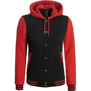 Fabricación de fábrica, la mejor venta, chaqueta Varsity para mujer, Chaqueta de punto estampada de algodón para mujer, chaquetas Varsity de bajo precio a la venta - Product Image 5