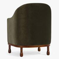 Fauteuil d'appoint moderne rembourré, dossier rond, fauteuil de détente, pieds en bois massif pour salon, salle à manger, hôtel