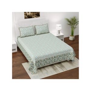 Ropa de cama bordada de tamaño King con certificado GOTS digital hecha 100% algodón impermeable 100TC personalizable con suave reactivo - Product Image 2