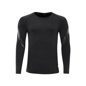 Camiseta Deportiva de Manga Corta para Hombre, Diseño Moderno, Cuello Redondo, Color Puro, Elástica, Compresión, Protección UV UPF50+, Secado Rápido, Venta al Por Mayor - Product Image 1