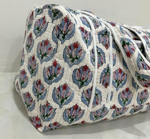 Bolso de Lona Floral Vintage Bohemio Grande Acolchado Algodón Fin de Semana Correa de Hombro Extravagante Bolso de Compras Personalizado de Alta Calidad - Product Image 2