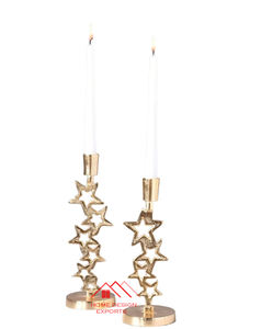 Bougeoir pour mariage Vaisselle Centres de table Décor Unique Forme de feuille Décoratif Laiton Bougeoir Tendance Design - Product Image 2