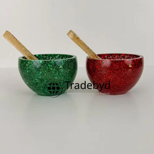 Pièce de décoration de cuisine artisanale de bol en résine de luxe faite à la main pour les articles de service haut de gamme et les idées de cadeaux Tradebyd - Product Image 1