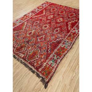 Alfombra de Lana Anudada a Mano Nuray, Diseño Geométrico Abstracto Rojo Naranja, Rectangular, para el Hogar, Entrada o Pasillo, 9x12 - Product Image 2