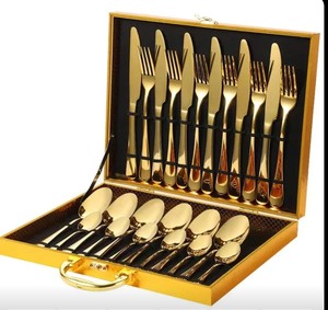 Vente en gros de couverts d'hôtel en acier inoxydable de haute qualité plaqués or avec haute finition style luxueux fait à la main pour cafés clubs - Product Image 6