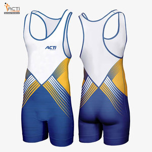 เสื้อกล้ามนักมวยปล้ำผ้าโพลีเอสเตอร์ผ้าสแปนเด็กซ์แห้งเร็วออกแบบได้ตามต้องการ - Product Image 1