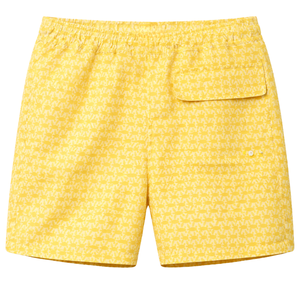 Shorts de bain recyclés pour hommes, motif tortue jaune, séchage rapide, avec taille élastique et poches à cordon - Product Image 2