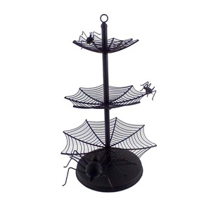 Support à gâteau rond en métal à 2 niveaux, design premium, finition grise, pour événements et fêtes d'anniversaire, fait main - Product Image 6