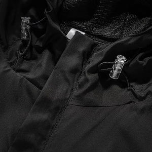 เสื้อแจ็คเก็ตผู้ชาย โพลีเอสเตอร์ แจ็คเก็ตกันลม พร้อมโลโก้แบบกำหนดเอง ดีไซน์หลวมแบบยูนิเซ็กซ์ ปกเรียบ เสื้อโค้ช แจ็คเก็ตกันลม - Product Image 2