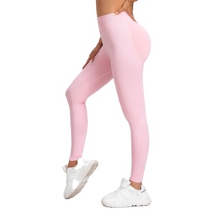 Seamless High Waisted <b>Compression</b> Textured Colored Breathable Yoga Scrunch Butt Lifting Scrunch butt <b>leggings</b> for <b>women</b> - Product Image 1