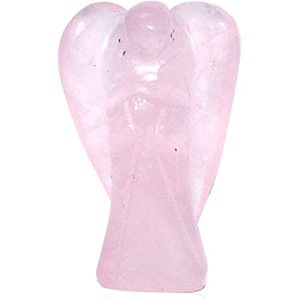 Piedra de ágata semipreciosa de Ángel de cuarzo rosa Natural de alta calidad tallada para el hogar Feng Shui decoración piedra preciosa de bolsillo para - Product Image 2