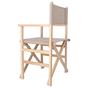 Sedia da Regista WELL HOME in Legno di Faggio con Finitura a Olio e Tela Grigio Pietra 51x46x86 cm - Product Image 5