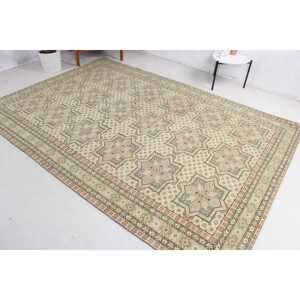 5.2x9.2 ft Vintage Rug, <b>Brown</b> Floral Turkish Rug <b>Wool</b> - Product Image 2