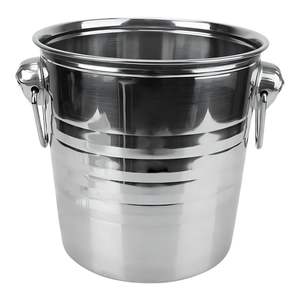 Refroidisseur de vin en métal de capacité de 5L et seau à glace avec poignée en acier inoxydable pour les occasions de mariage pour seau à champagne - Product Image 3
