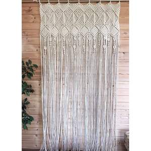 Bohemian <b>Macrame</b> Wall <b>Curtain</b> Cotton Design Abstract for Wedding Party Decor Outdoor Home Wall Hanging Christmas for Hotels - Product Image 1