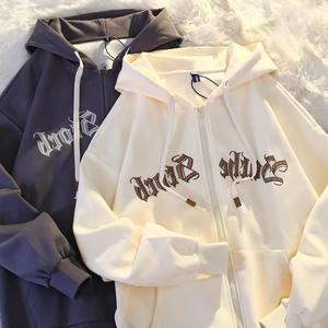 Meilleur prix Heavyweight 100% coton Sweat à capuche zippé Logo personnalisé motif de personnage brodé col à capuche d'hiver - Product Image 6