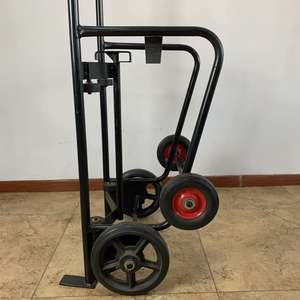 Chariot manuel de transport de charges lourdes avec roues grimpantes, plate-forme personnalisée et attaches - Product Image 4