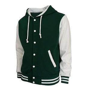 Logo personnalisé Chenille Cachemire Baseball Sports Basketball Formation Extérieur Varsity Veste pour Hommes Veste à Capuche - Product Image 1