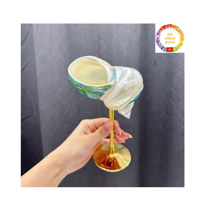 Custom Natural Shell Wine Goblet for Beach Wedding Decoration and Exotic Cocktail Serving Ideas - Product Image 3