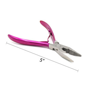 Pince à extensions capillaires pour micro-anneaux, perles et anneaux – Outil de pose avec boucle de traction pour perles en silicone et micro-anneaux - Product Image 3
