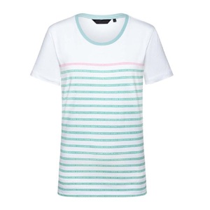 Camiseta transpirable de secado rápido para mujer, ropa informal personalizada, fabricante de fábrica, a rayas - Product Image 4