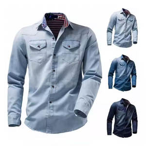 New Style <b>Men's</b> <b>Jeans</b> <b>Shirts</b> 2025 Winter <b>Men's</b> Casual <b>Jeans</b> <b>Shirt</b> <b>for</b> sale Plus Size Cotton - Product Image 3