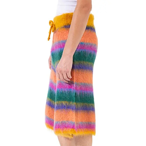 เสื้อผ้าสตรีทแวร์สุดสบาย จัดส่งเร็ว รับผลิตแบบ OEM กางเกงขาสั้นถักนุ่มฟูสำหรับผู้ชาย ผ้าเนื้อนุ่มหรูหรา พร้อมส่ง - Product Image 4