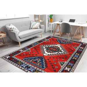 <b>Vintage</b> Design <b>Rug</b>, Printed <b>Rug</b>, Blue <b>Rug</b>, Farmhouse Decor,Nonwoven Thin <b>Rug</b> - Product Image 1