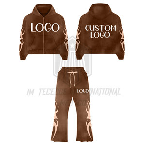 Unisex Winter Flare Sweatpants with Hoodie <b>Jogger</b> Set for Men and <b>Women</b> - Product Image 4