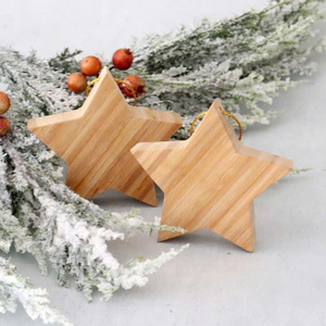 Adornos Navideños de Bambú Sostenible, Decoración Rústica Hecha a Mano, Decoración Minimalista para Árbol, Lentejuelas Brillantes, Diseño Viral - Product Image 1