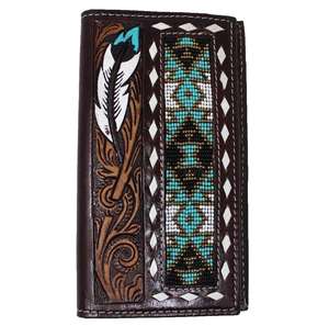 Cartera de cuero indio de lujo hecha a mano, monedero largo con adorno de cuentas, cuero genuino para uso en otoño e invierno, hecho en La India - Product Image 3