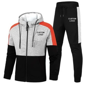 Ensemble sweat à capuche zippé et pantalon évasé pour femme, grande taille, hiver, épais, respirant, avec logo personnalisé, style streetwear hip-hop - Product Image 2