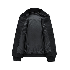 Custom High Quality 100% Polyester <b>Men's</b> Bomber Jacket <b>Long</b> Winter Stand <b>Coat</b> Casual Hooded Leather Canvas Fabric New OEM ODM - Product Image 2