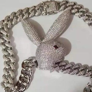 Pendentifs fins Hip Hop personnalisés pour hommes et breloques diamant de dessin animé en or unique avec testeur glacé VVS Moissanite pour les fêtes - Product Image 2