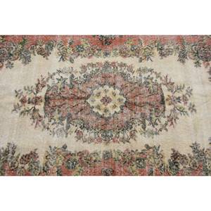 Clásico Beige rojo área grande estilo Kilim alfombra turca 4.2x6.9ft patrón abstracto lana látex respaldo rectángulo pasillo diseño 10mm - Product Image 5