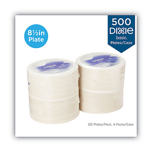 จานกระดาษดิ๊กซี่ ขนาด 8.5 นิ้ว สีขาว แบบใช้แล้วทิ้ง บรรจุ 125 ใบ/แพ็ค 4 แพ็ค/กล่อง รวม 500 ใบ (DBP09WCT) - Product Image 3