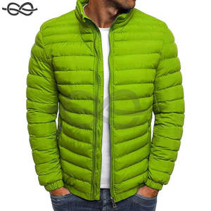 แจ็กเก็ตขนปลาปักเป้าสำหรับผู้ชายในฤดูหนาวมีกระเป๋ามีซิปคอตั้งดีไซน์เป็นฟองแนวย้อนยุค - Product Image 6