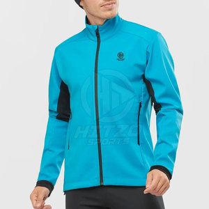 Chaqueta cortavientos de invierno para hombre de nuevo diseño con logotipo frontal de manga larga de nailon/poliéster de alta calidad - Product Image 2