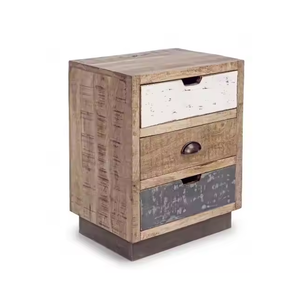 Mesita de noche de madera maciza con calidad de construcción superior y aspecto moderno elegante diseñado para una elegancia funcional en los dormitorios - Product Image 1