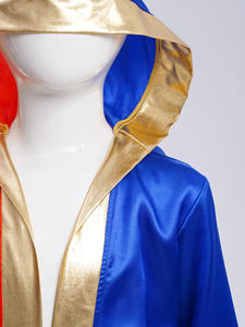 Boxing Pro Full Length With <b>Hood</b> Black Color Martial Arts Wear Boxing <b>Robe</b> Custom Made Design Printed Boxing Full Length <b>Robe</b> - Product Image 6