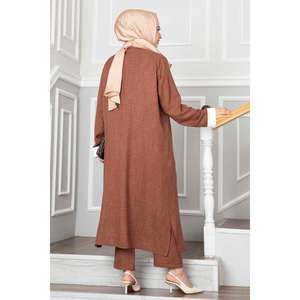 Costume long trois pièces, 2 pièces, marron, motif régulier TR - Product Image 1