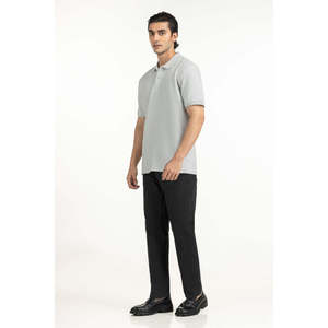 Polo classique pour homme, anti-plis, taille 6XL, motif uni, en soie tricotée, pour le golf, fourniture ODM, broderie foncée colorée - Product Image 4