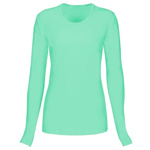 T-shirt à manches longues pour femmes avec trous pour les pouces mode infirmière uniforme Scrubs chemises hôpital en gros pour les femmes - Product Image 2