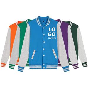 เสื้อแจ็กเก็ตเบสบอลของผู้ชายเสื้อแจ็กเก็ตปักโลโก้ดีไซน์ใหม่เลตเทอร์แมนมีขาตั้งหนังผ้าใบ - Product Image 3
