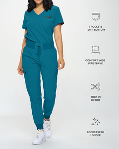 Conjuntos de uniformes médicos y enfermeras personalizados exclusivos, conjuntos médicos para correr, conjuntos médicos de algodón de talla grande al por mayor 2025 - Product Image 6