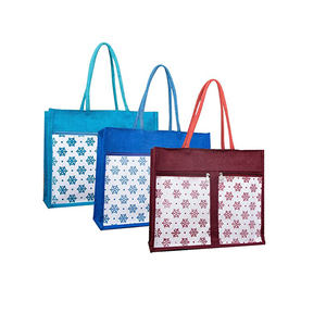 Sac à provisions en toile de jute écologique Sac promotionnel à la mode avec logo personnalisé avec fermeture à glissière Motif de dessin animé populaire - Product Image 4